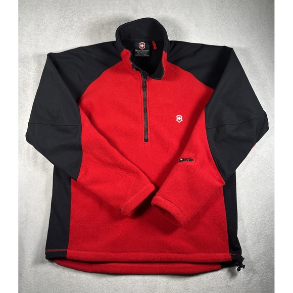 Victorinox Softshell Tech 1/2 Zip‎ Jacket Mens L Fleece Polartec Sweater-EUC - Picture 2 of 11